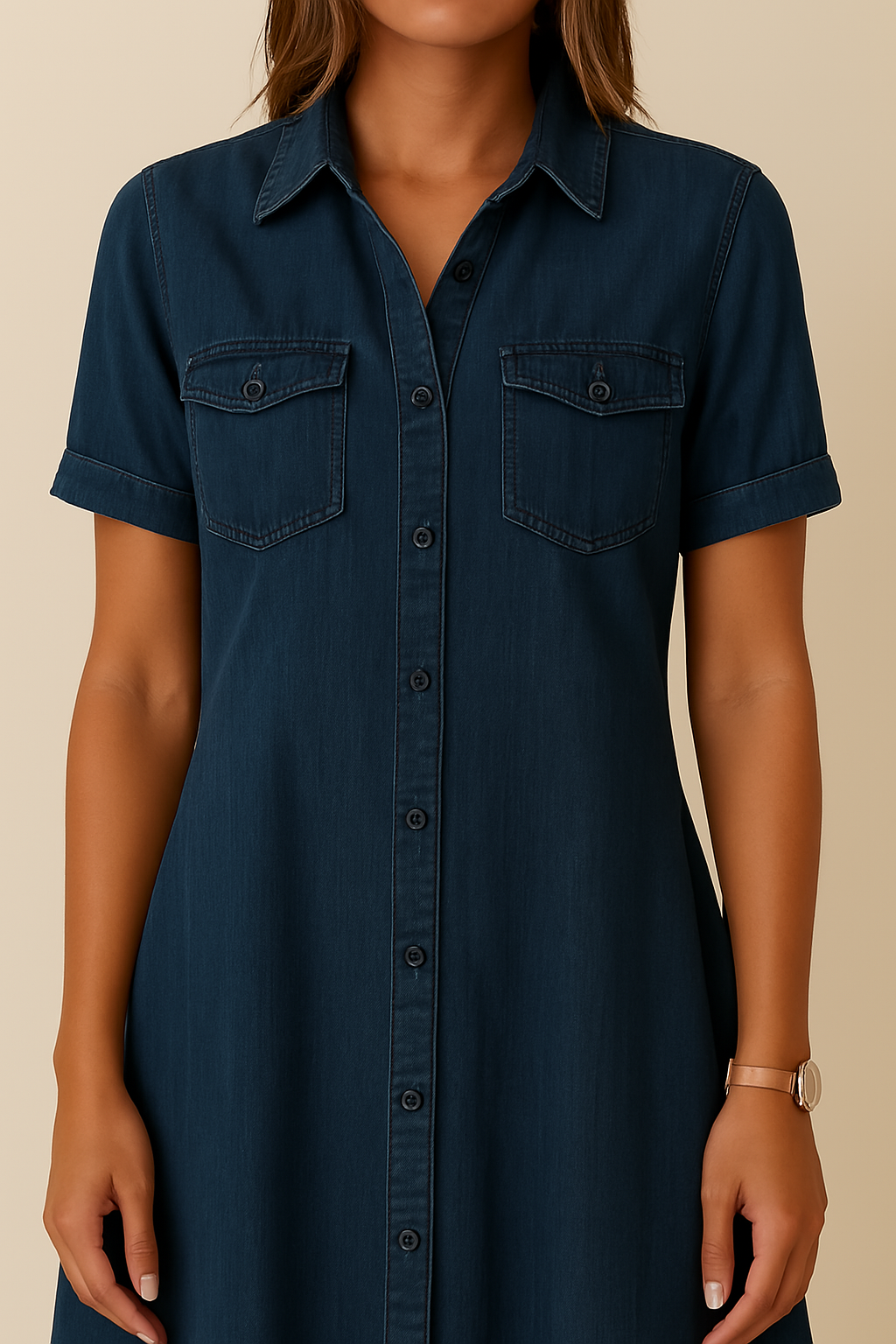 LUNARA™ | Bekväm jeansklänning