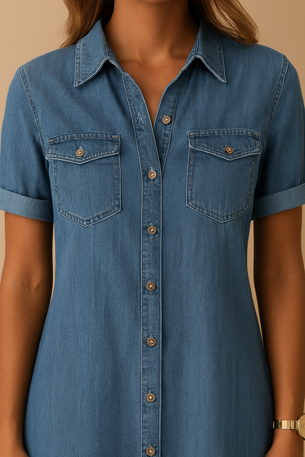 LUNARA™ | Bekväm jeansklänning