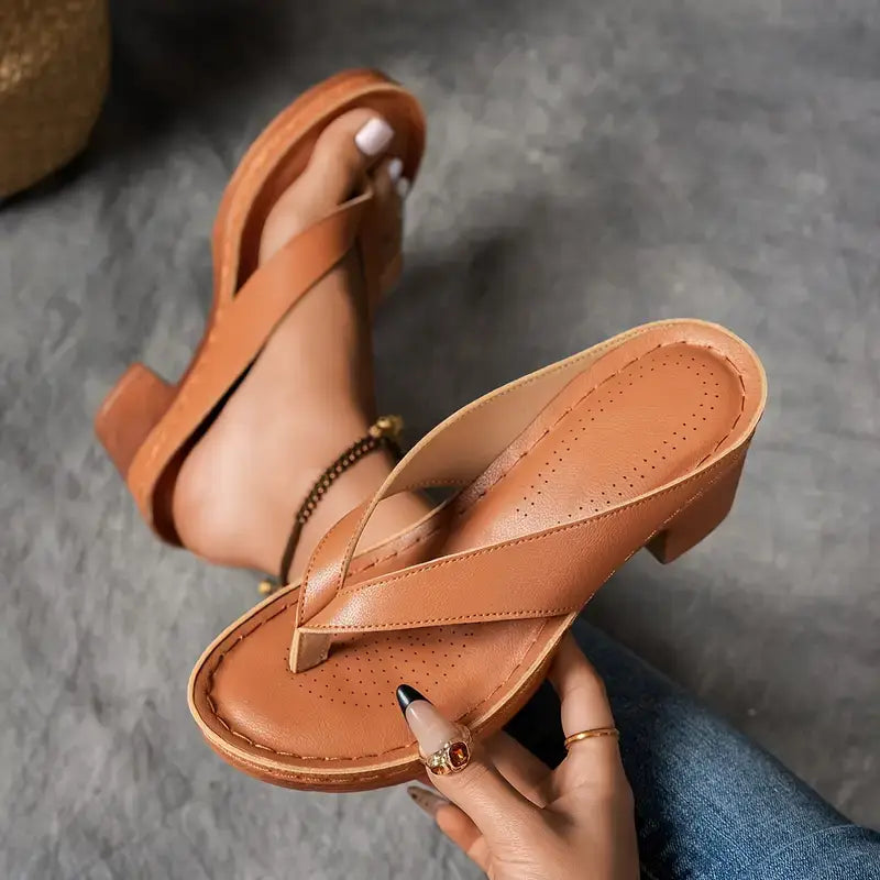 ANIA™ | Ultrabekväma sandaler med tjock klack