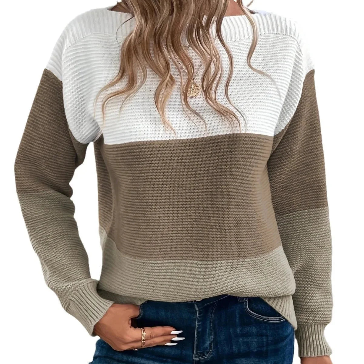 ELEANOR™ | Elegant trefärgad stickad tröja