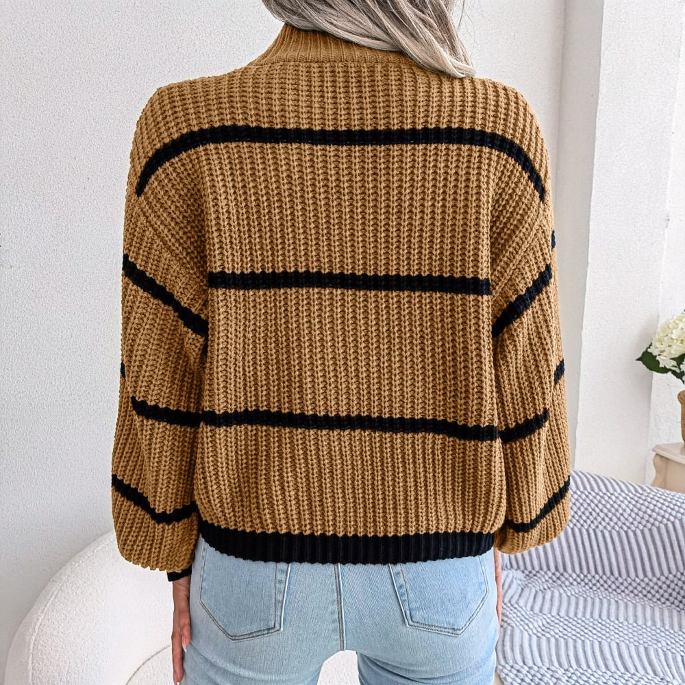 ÉVELISSE™ | Casual Ribbad Turtleneck