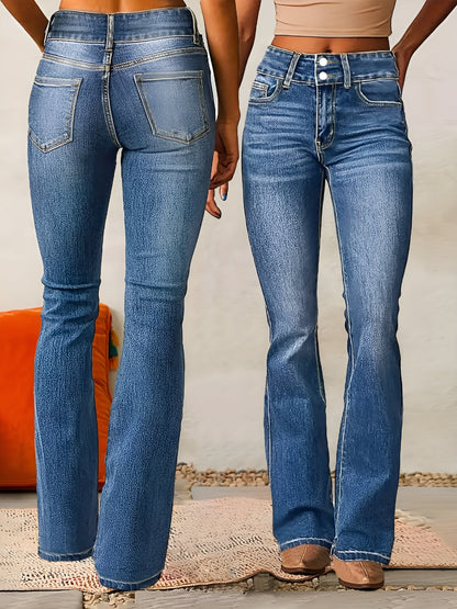 ALVA | Utsvängda Jeans Med Hög Midja