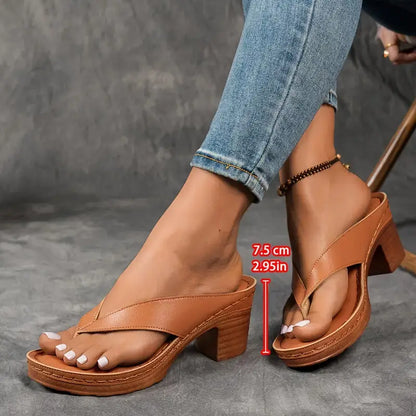 ANIA™ | Ultrabekväma sandaler med tjock klack