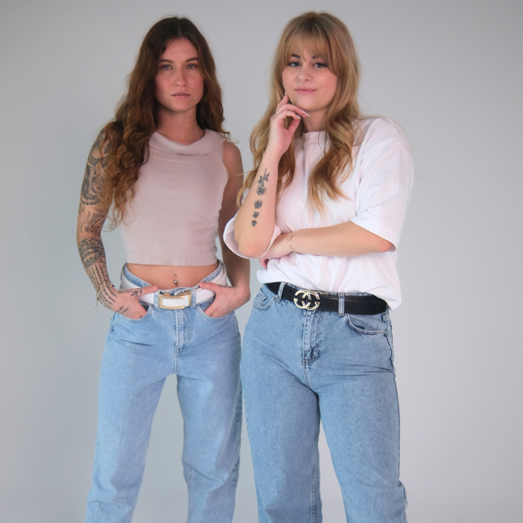 MAJESTICE BÄLTE: Enkelknäppande automatisk läderbälte för damer