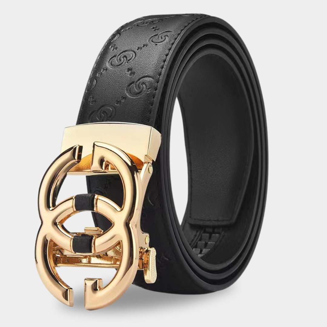 MAJESTICE BÄLTE: Enkelknäppande automatisk läderbälte för damer