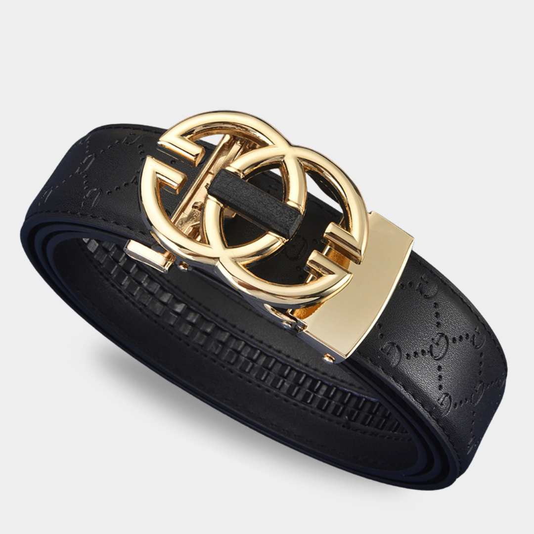 MAJESTICE BÄLTE: Enkelknäppande automatisk läderbälte för damer