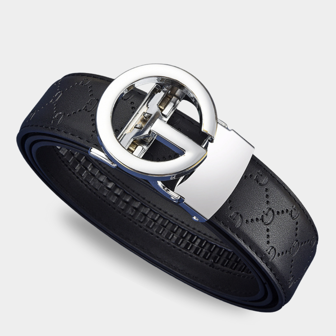 MAJESTICE BÄLTE: Enkelknäppande automatisk läderbälte för damer