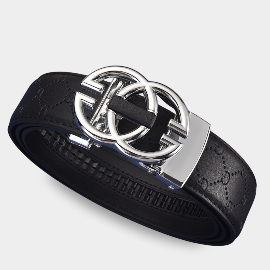 MAJESTICE BÄLTE: Enkelknäppande automatisk läderbälte för damer