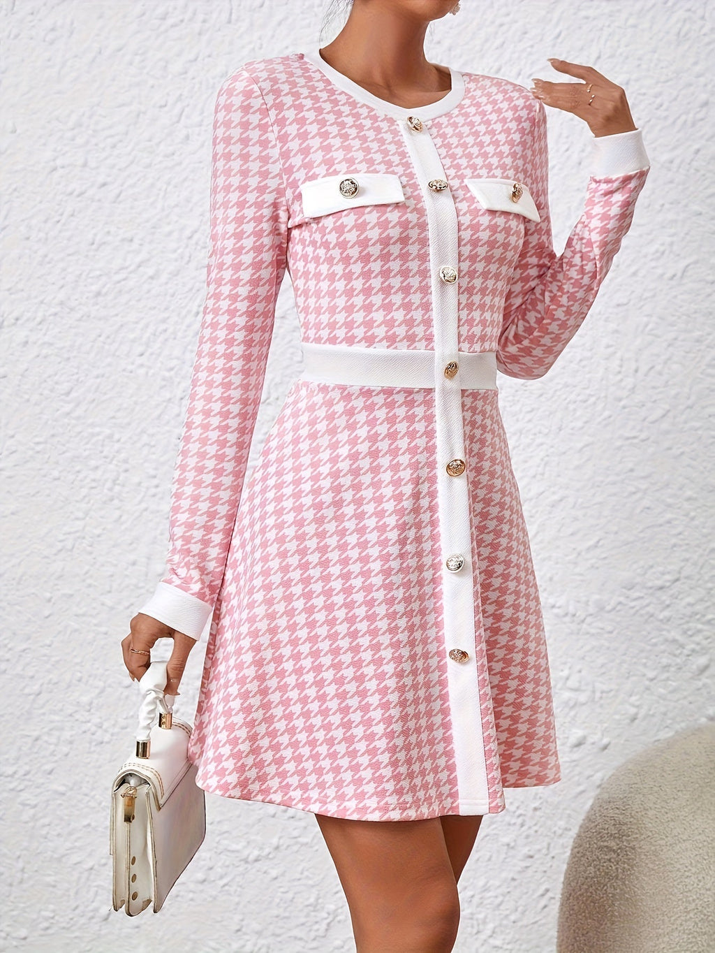 ANGELINA™ | Monogram Elegant Klänning för Alla Tillfällen