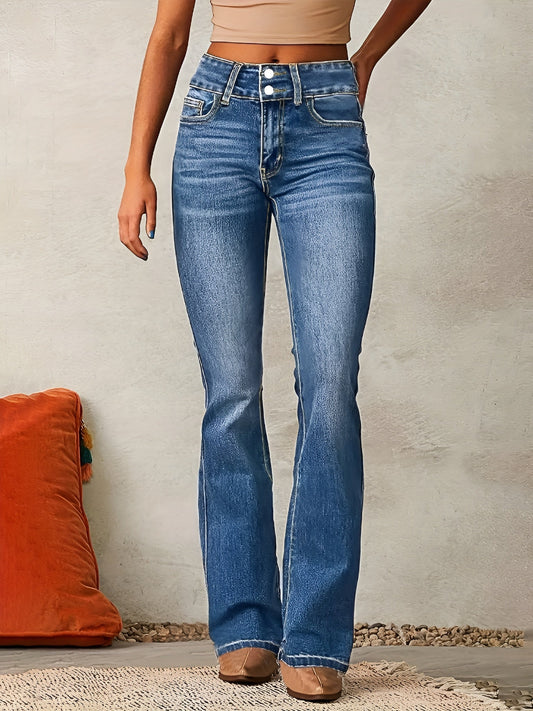 ALVA | Utsvängda Jeans Med Hög Midja