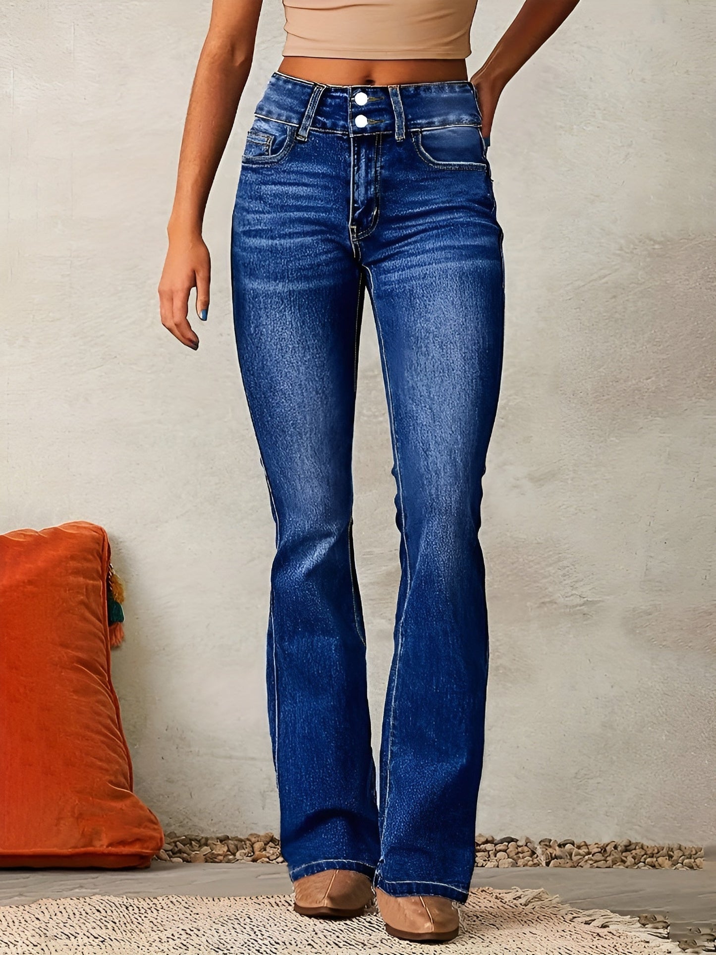 ALVA | Utsvängda Jeans Med Hög Midja