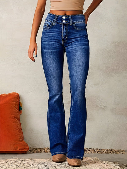 ALVA | Utsvängda Jeans Med Hög Midja