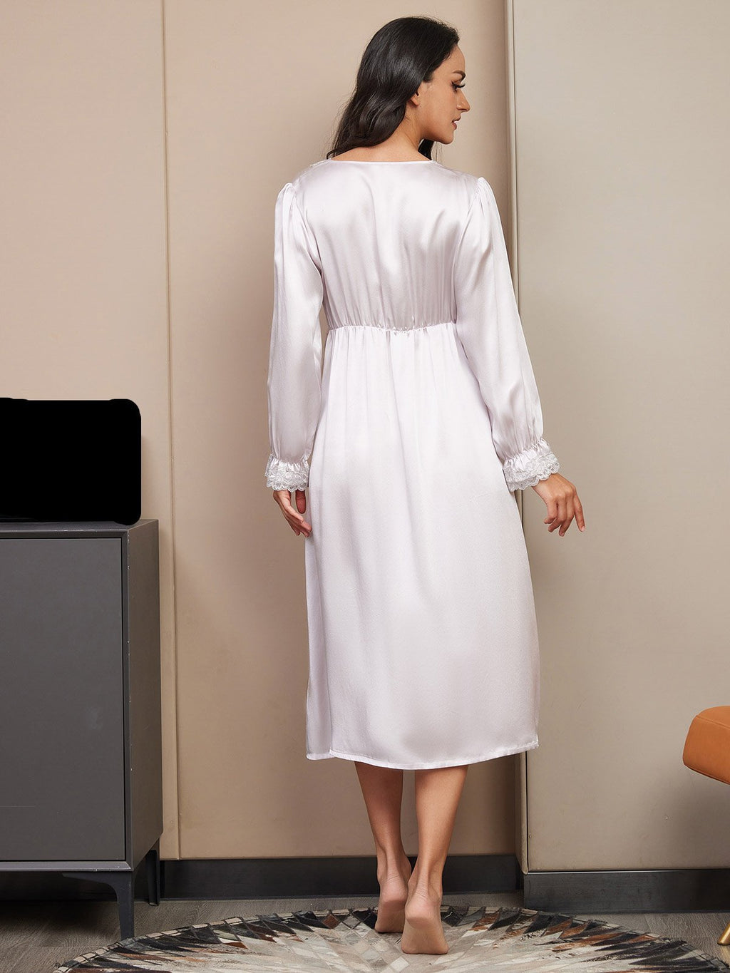 PURE LUXE™ | Silkespyjamas-nattklänning