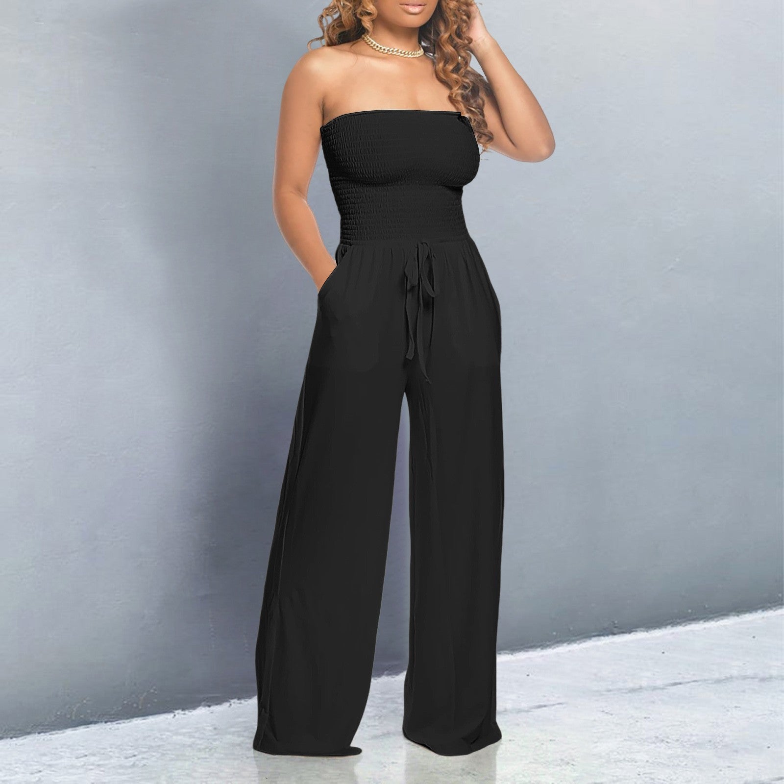 FAYE™ | Trendig axelbandslös jumpsuit