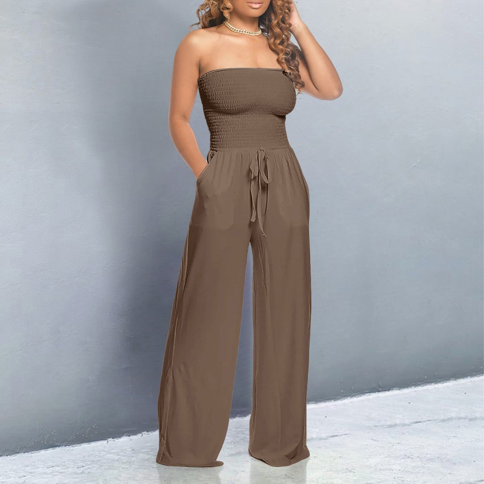 FAYE™ | Trendig axelbandslös jumpsuit