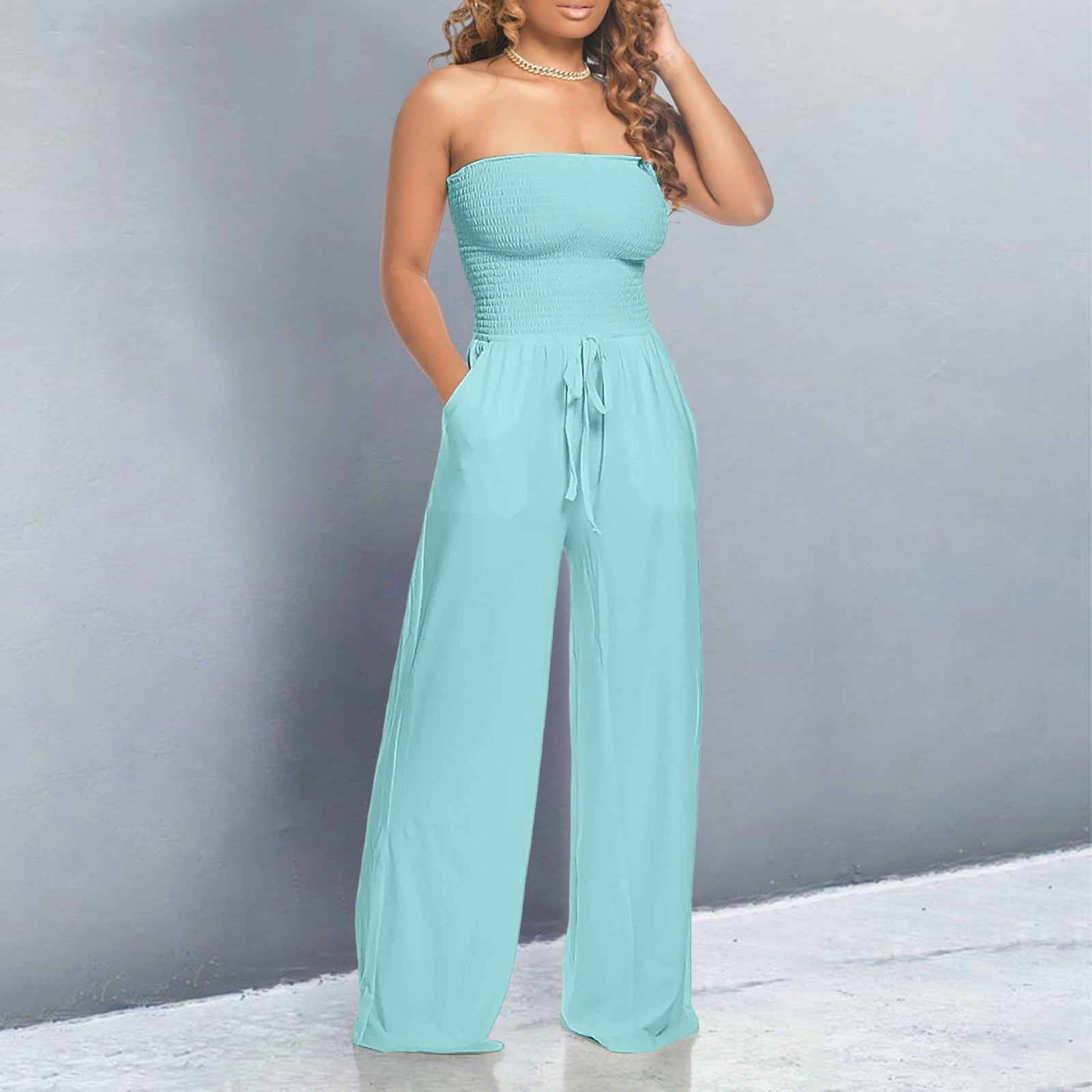FAYE™ | Trendig axelbandslös jumpsuit