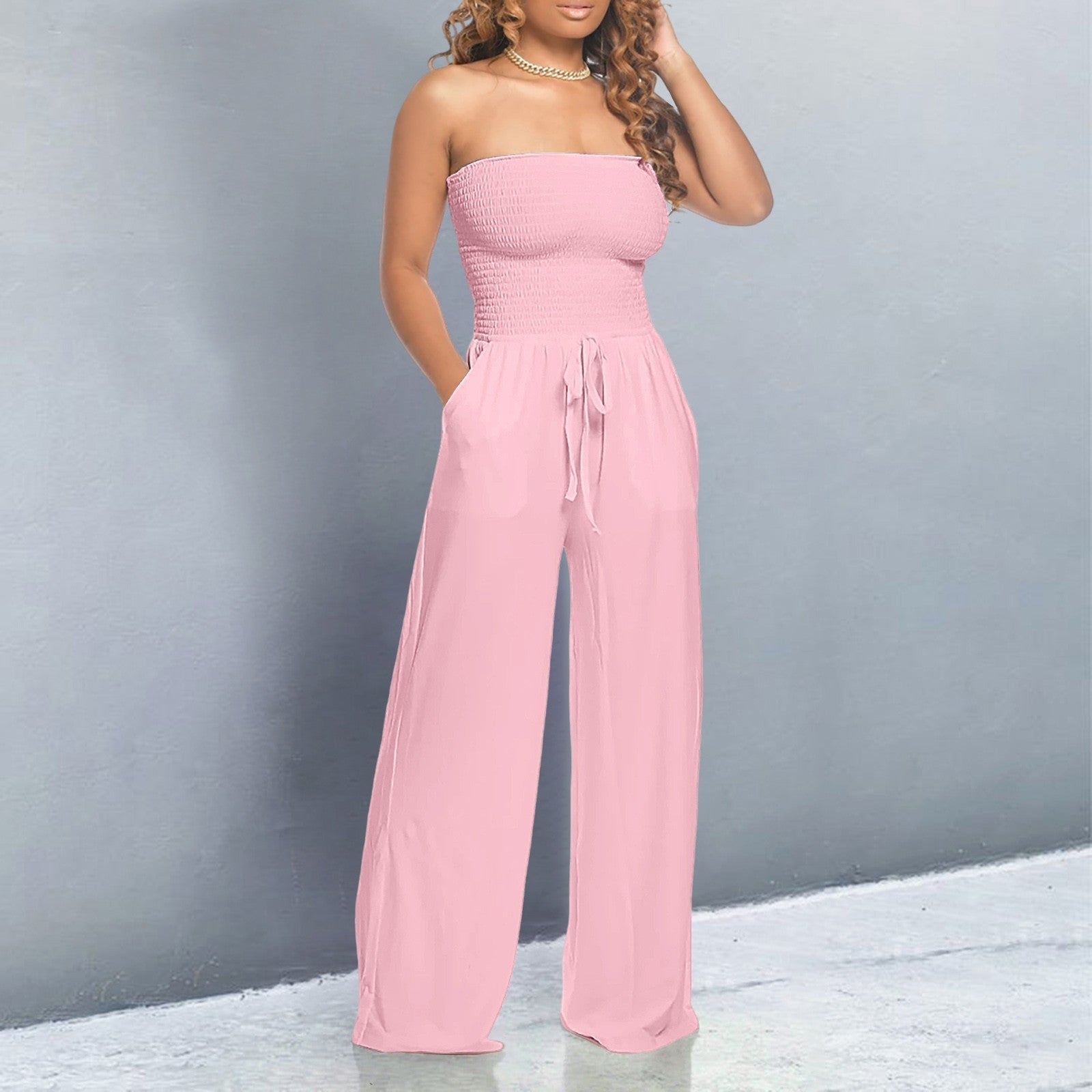 FAYE™ | Trendig axelbandslös jumpsuit
